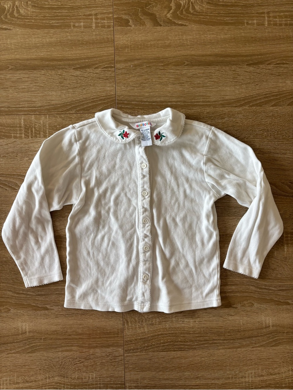 vintage rainbow tag gymboree long sleeve blouse size 6-7